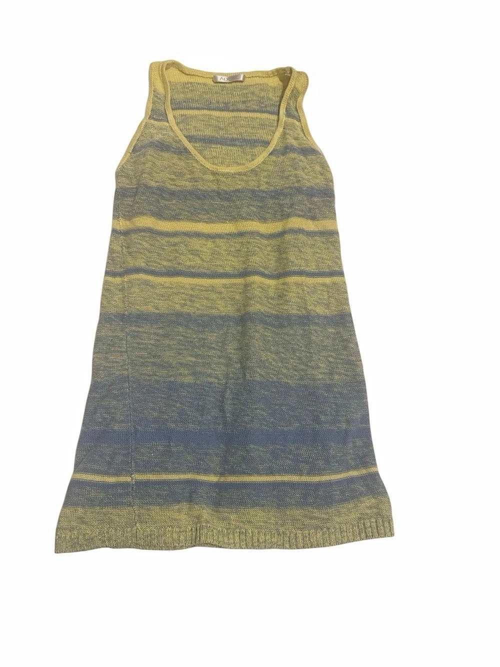 Adore Yellow & Blue Striped Knit Dres
